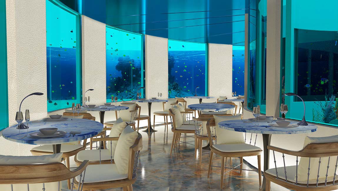 Only Blu · Underwater fine-dining